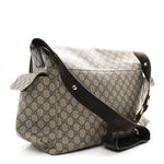 GG Plus Monogram Messenger Diaper Bag Dark Brown