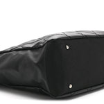 Coated Canvas Quilted Large Paris Biarritz Tote Black