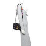 Lambskin Cannage Large Dioraddict Flap J’Adior Strap Black