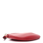 Vitello Grace Suede Small Croissant Hobo Rosso Cardinale