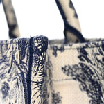 Canvas Embroidered Large Dioriviera Toile De Jouy Book Tote Blue