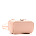 Shiny Caviar Preppy Coco Long Vanity With Strap Light Pink