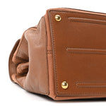 Calfskin Canvas Medium Muse Two Brown