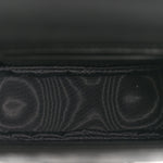 Sequin Lizard Embossed GG Mini Bamboo 1947 Top Handle Chain Bag Black White