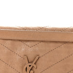 Crinkled Calfskin Matelasse Monogram Medium Niki Chain Satchel Light Taupe