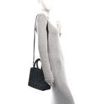 Ultra Matte Calfskin Cannage Medium Lady Dior Black