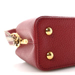 Taurillon Snakeskin Mini Capucines Burgundy