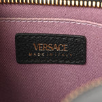 Grained Calfskin Medusa Camera Bag Black