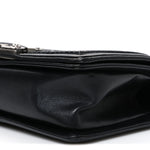 Lambskin Stitched Medium Boy Flap Black