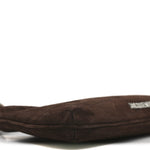 Suede Crocodile Embossed Le Bisou Dark Brown