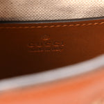 New Canvas Charisma Calfskin Crystal GG Monogram Mini Diana Tote Bag Camel Ebony