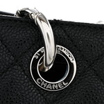 Caviar Quilted Grand Shopping Tote GST Black