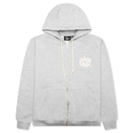 1976 Logo Zip Hooded Sweatshirt - Heather Grey