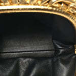 Metallic Bark Calfskin The Mini Pouch Gold