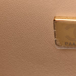 Caviar Quilted Medium Double Flap Dark Beige