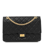 Aged Calfskin Quilted 2.55 Reissue 226 Flap Black