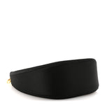Satin Crystal Mini Vlogo Moon Bag Black