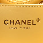 Suede Quilted Mini Chanel 25 Handbag Yellow