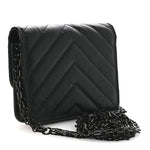 Aged Calfskin Chevron Quilted Reissue Belt Bag So Black