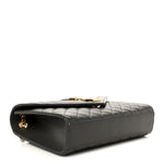 Grain De Poudre Textured Mixed Matelasse Triquilt Medium Monogram Satchel Pebble