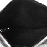 Natural Shiny Calfskin Small Marcie Satchel Black