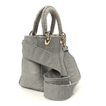 Canvas Embroidered Cannage Medium Lady D-Lite Gray