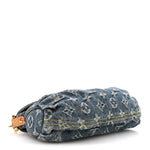 Monogram Denim Mini Pleaty Blue
