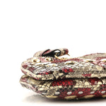 Snakeskin Large Arli Top Handle Bag Pink Beige
