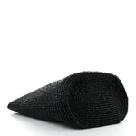 Raffia Woven Large Le Cagole Panier Tote Black