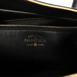 Grained Calfskin Medium Carrie Bowling Bag Black