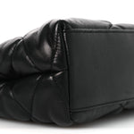 Lambskin Quilted Sade Puffer Envelope Clutch Black
