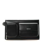 Calfskin Trifold Document Case Clutch Black