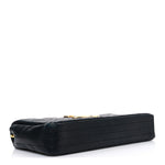 Lambskin Quilted Jumbo CC Small Single Flap Black