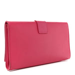Calfskin Classic Y Ligne Clutch Fuchsia
