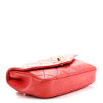 Calfskin Quilted Flap Waist Bag Red