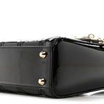 Patent Cannage Mini Lady Dior Black
