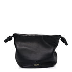 Mellow Nappa Donut Chain Mini Flamenco Knot Clutch Black