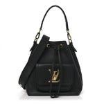 Calfskin Lockme Bucket MM Black
