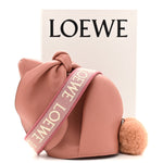Calfskin Shearling Small Bunny Shoulder Bag Peach Bloom