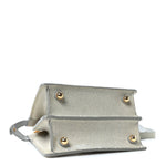 Stingray Shiny Nappa Petite Peekaboo I SEE U Satchel Pearl Grey