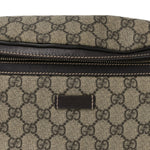 GG Supreme Monogram Belt Bag Dark Brown