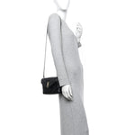 Calfskin Y Quilted Monogram Toy Loulou Crossbody Bag Black
