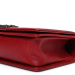 Caviar Quilted Medium Boy Flap Red