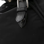 Nylon Grained Calfskin Watson Diaper Bag Black
