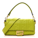 Nappa FF 1974 Embossed Baguette Wasabi