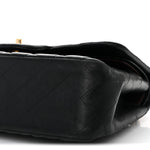 Lambskin Quilted Jumbo Double Flap Black