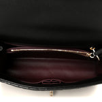 Caviar Quilted Small Coco Handle Flap Black