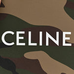 Canvas Calfskin Mini Vertical Cabas Khaki