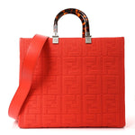 Technical Fabric Plexiglass FF Medium Fendi Sunshine Shopper Tote Tulipano