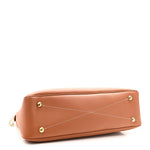 Grained Calfskin Low Key Duffle Tote Cognac